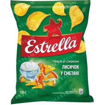 Chips Estrella Chanterelles Sour Cream 125g